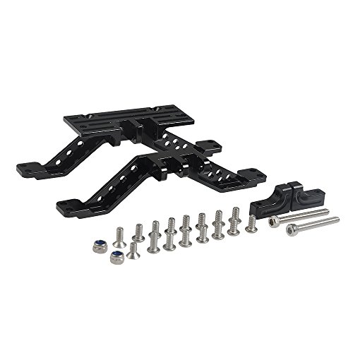 RCLions Aluminum Front/Rear Axle Link Mount for 1/10 RC Crawler Car Axial SCX10 Axle (Black)