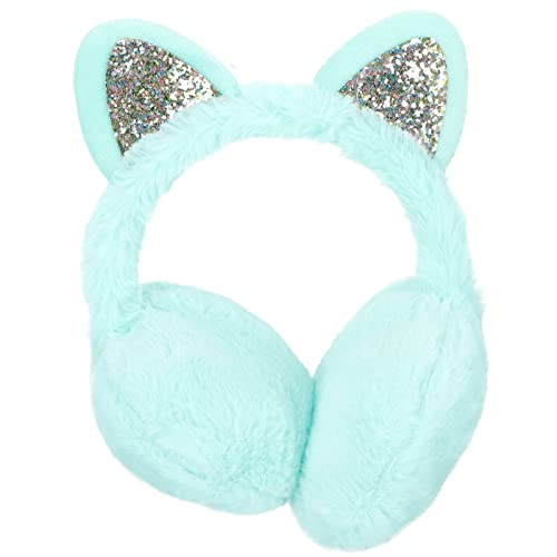 Orejeras para niña con diseño de orejas de gato Yardwe de felpa suave