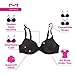 Maidenform One Fab Fit Underwire Bra, Push-Up T-Shirt Bra, Modern Demi Bra, Lightly Padded Bra with Convertible Straps, Black, 34B