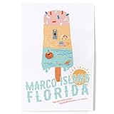 Lantern Press 8x12 Art Print, Marco Island, Florida, Summer Ice Cream Scene