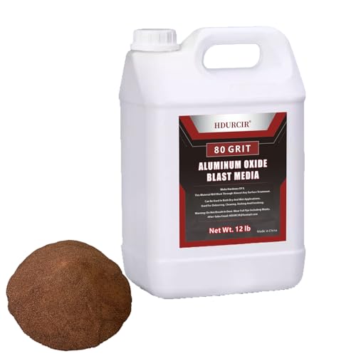 Aluminum Oxide 12 LBS 80 GRIT Medium to Fine Sand Blasting Abrasive Media for Blasting Cabinet or Blasting...