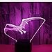 Produktbild QHDHGR 3D LED Licht Nachtlicht Optische Täuschung Lampe Schreibtischlampe- Pterodaktylus -Nachtlicht 7 Farbfernbedienung mit Acryl-Ebene & ABS Basis & USB-Ladegerät