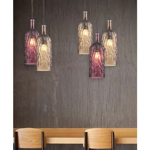 Lustre moderne bouteille de vin en verre marron YONG