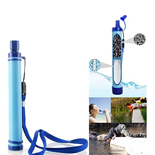 Auveach Filtre à eau portable camping extérieur paille Gear Purificateur Tube d'aspiration Excursionisme Outil de survie Surviva Emergence