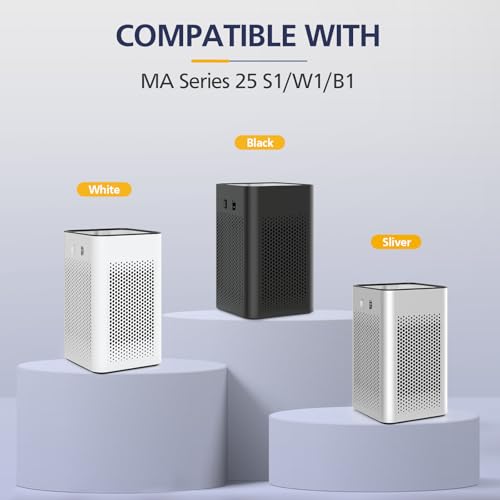 25 Replacement Filter for MA Series 25 S1/W1/B1 Air Purifier, 3-in-1 HEPA Activated Carbon Filter