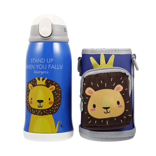 Amosfun 550ml�e�ʂ̃X�e�����X�� �p�^��J�b�v�� 12���ԕۉ� �R��h�~�@�\�t����PC PE �V���R���f�ގg�p�� �H�p�V���R���X�g���[�J�b�v�J�o�[���t������ �ɍœK�Ȓf�M�}�O