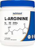 Nutricost L-Arginine (250 Grams) - Pure L-Arginine Powder - 5000mg Per Serving; 50 Servings
