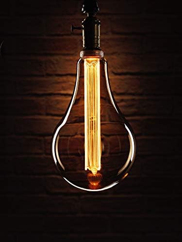 Auraglow Mysa LED Light Bulb  Vintage Retro Rustic Edison Style Decorative Energy Efficient Filament E27 Screw S165 Globe Shape XXL