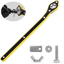 CMTOOL Car Jack Ratchet Wrench Tool, 360 Swivel Jack Ratchet Wrench with Long Handle, Universal Auto Labor-Saving Tool with Conversion Head Adapter