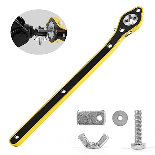 Gasedin Jack Ratchet Wrench, Car Steel Jack Long Handle Wrench Tool, 360° Rotating - View #6