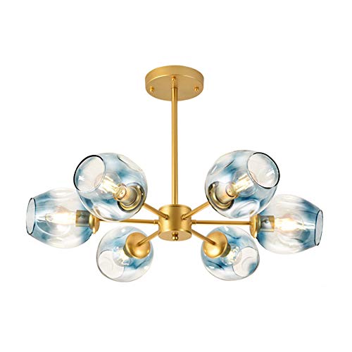 Chandelier Spoutnik vert en verre soufflé pour illuminer une salle à manger