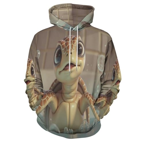 Sweat à capuche imprimé 3D tortue sweat Harajuku unisexe