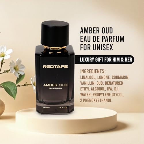 Image of Red Tape Amber Oud Eau De Parfum 100ML | Unisex Perfume | Long-Lasting Floral & Aromatic Fragrance | Fresh Scent | Premium Perfume for Men & Women | Ideal Gift Option