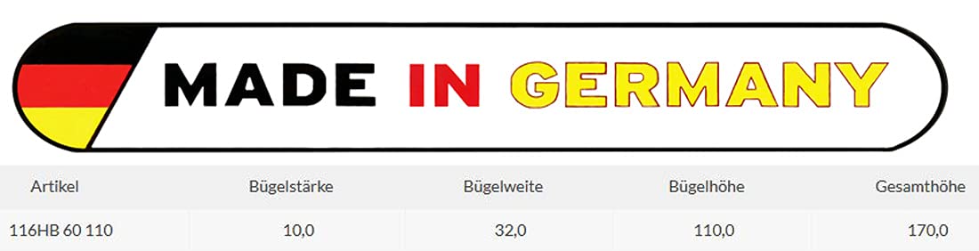 Burg Wächter 116hbprofi – Vorhängeschloss 10 x 32 x 110 mm lang Messing