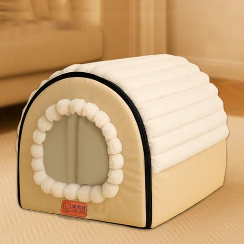 犬 ベッド 犬 ハウス 洗える 猫 ベッド 猫ハウス ペットベッド 取り外し可能 ペットハウス ドーム型 ペットクッション 猫犬用 寝床 休憩所 保温防寒 あったかい ペット用品 ふわふわ 滑り止め 室内寒さ対策 小中大型犬 秋冬