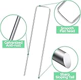 Ediesi, Weed Membrane Pegs, 100 Pcs + 16 Buffer Washer, Garden, Artificial Grass, Ground, Pins, Tent, Heavy Metal, Staples (100 pieces) - Image 4