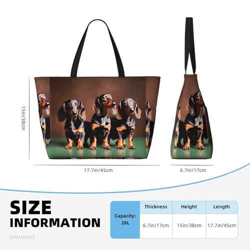 Sac à bandoulière teckel imperméable avec imprimé chien weiner noir taille unique ajustable - 5