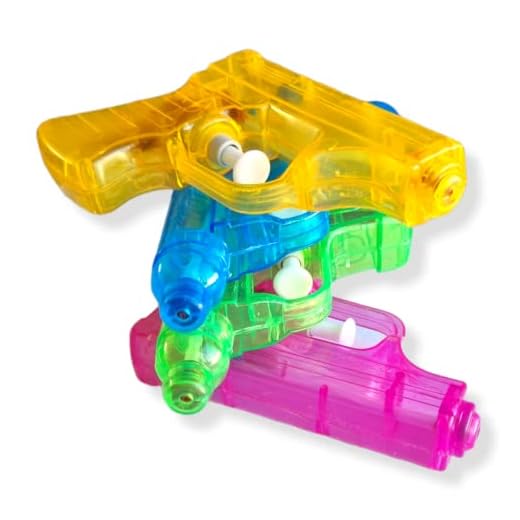 Antevia - Juego De 4 Pistolas De Agua Translúcidas Para Niños, Más De 10 Modelos | Chorro De Agua | Material: Plástico | Colores: Amarillo Púrpura Azul Amarillo Verde (Water Gun)