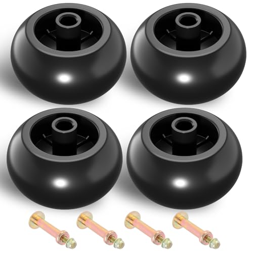 MOLAVIEE 4PCS Lawn Mower Deck Wheels Kit Mower Anti Scalp Deck Wheels Replace for Bad Boy 022-5234-98 Exmark 103-4051 103-7263 & Many Bore 5/8 Wheel Size