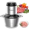NWOUIIAY Tritatutto da Cucina Elettrico 2L 300W, Robot da Cucina 2 Velocità con 4 Lame, Tritatutto Multifunzione Ciotola in Acciaio Inox, Tritatutto Elettrico per Carne, Verdura e Frutta