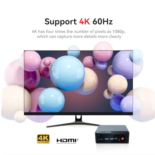 Image of Beelink SER5 Pro Mini PC, AMD Ryzen 7 5625U(Up to 4.3GHz) 6C /12T, Mini Desktop Computer 16GB DDR4 RAM 480GB NVMe SSD, Mini Gaming PC 4K@60Hz Output /BT5.2 /WiFi 6 for Office /Gaming /Home