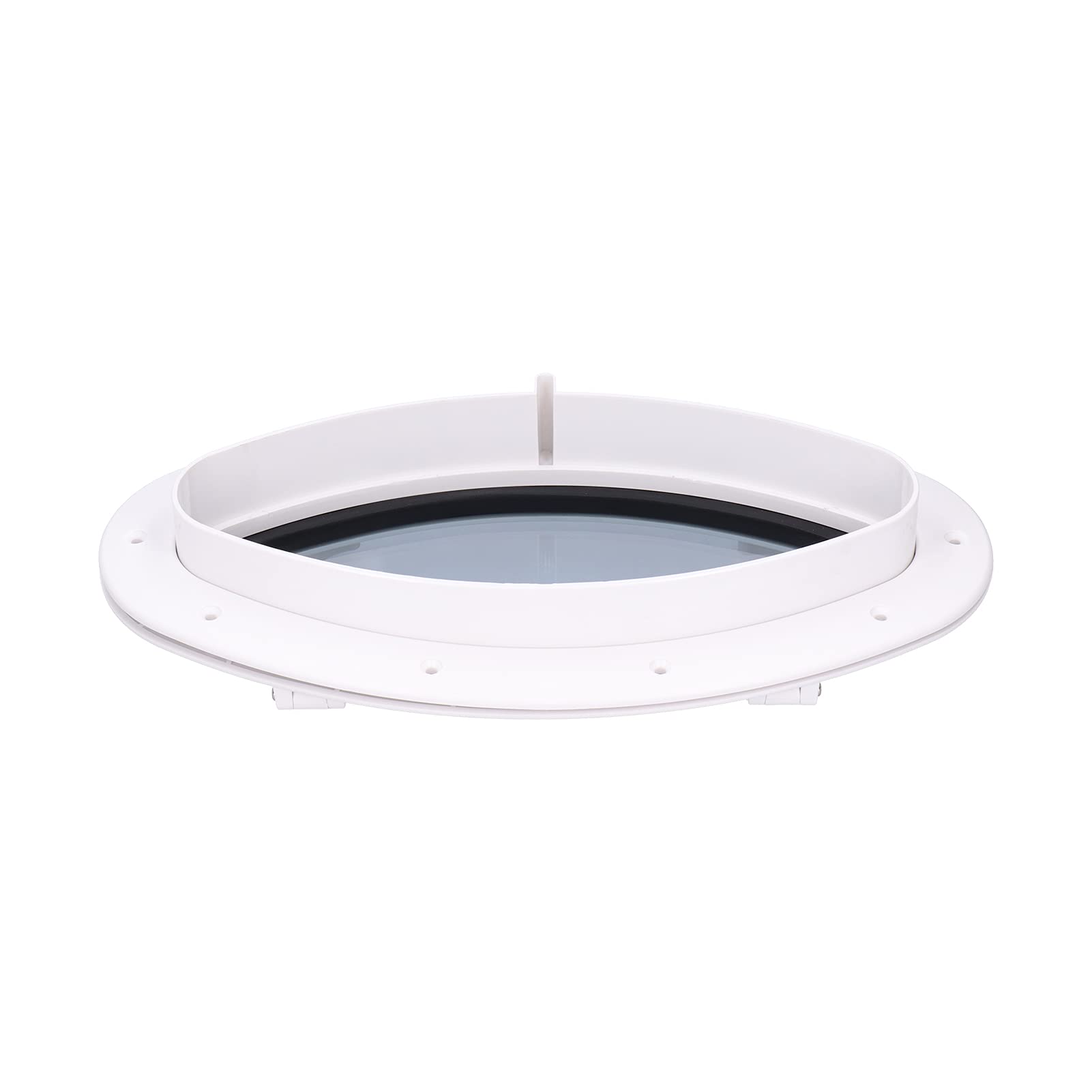 Alomejor Portillo de Barco de Vidrio Templado Blanco 16 X 8-5 Ventana de Apertura de 8 Pulgadas con Marco de ABS Accesorios de Acero Inoxidable 316 Diseño Sellado para Barco Marino Yate RV