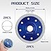2Pack of 115mm Diamond Cutting Discs, Tile Cutting Discs Super Thin Diamond Saw Blade for Angle Grinder Fast & Clean Cut on Porcelain, Granite, Marble, Concrete Tiles Stones Bricks & Ceramics Blue