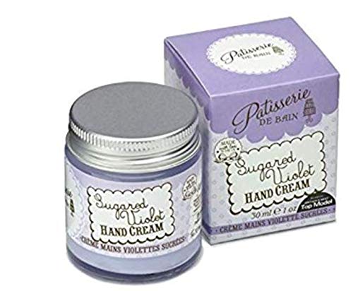 Tarro de crema de manos de color violeta azucarado de la marca Patisserie de Bain 30 ml