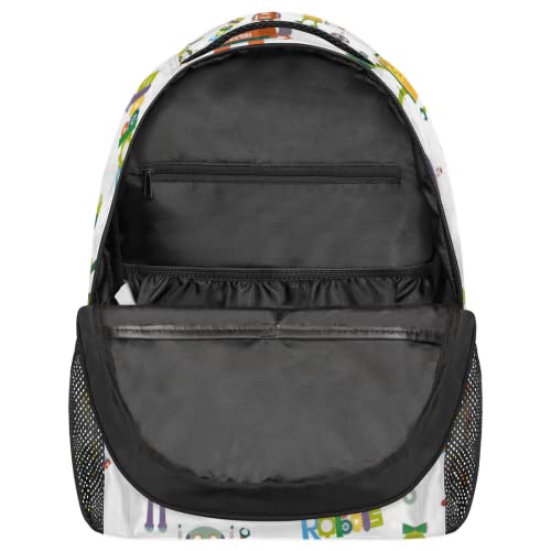 Robô mochila de viagem, desenho animado robô gato 40 centímetros mochila para laptop resistente à ág