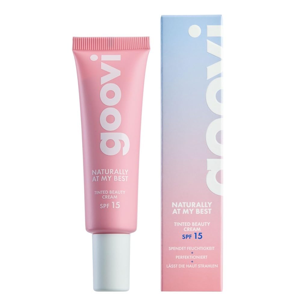 GOOVI Naturally At My Best Tinted Beauty Cream – Getönte Tagescreme mit LSF 15 – Natürliche BB Cream für alle Hauttypen – Feuchtigkeit, Abdeckung & Pflege in einem – 30 ml