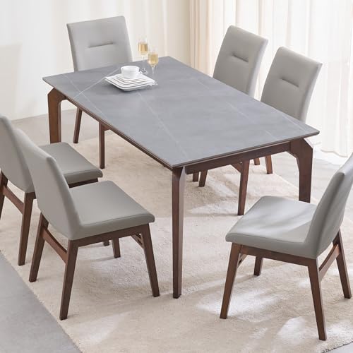 Image of Home Centre | Falcon | Ceramic Top | 6 Seater Tables | Grey | 1 Year Warranty