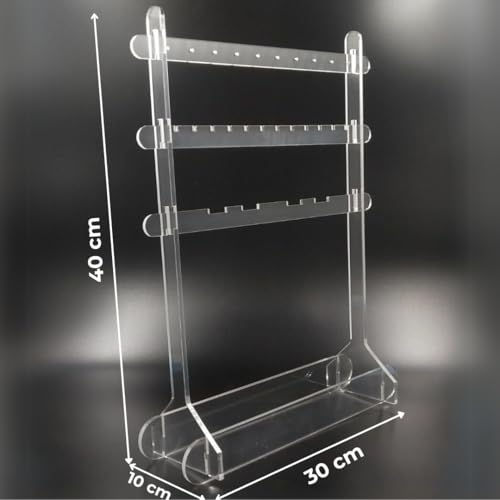 Image of SMILEDRIVE Acrylic Jewellery Display Stand-Perfect for Jewellery Shoots and Display, Organize Necklace, rings, ear rings and trinkets