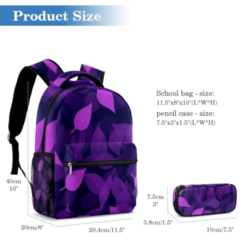 Sac d'école confortable violet pour adolescents actifs - 2