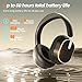 MMWOWARTS Bluetooth 6.0 Over Ear Wireless Headphones with 60H Playtime, Memory Foam Ear Cups for Home Office Travel Black