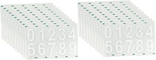 TEHAUX 20 Sets Mailbox Mailbox Digital Stickers Outside Mailboxes Reflective Mailbox Stickers Reflective House Numbers Label Sticker Window Suncatcher Sticker Windows Sticker Plaque White