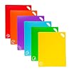 ValueHall Snijplank 6 stks Flexibele Plastic Snijplank Niet Slip Gemakkelijk Hangend Snijmat met Voedselpictogrammen…