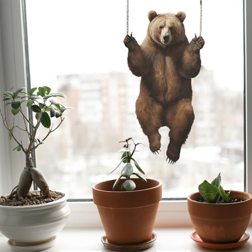 Vinilo Decorativo Achang Oso Grizzly 3D Efecto Removible miniatura 3