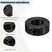 PATIKIL Bore 22mm Single Split Shaft Collar 43mm OD 15mm Thickness, 4 Pack 45#Carbon Steel Locking Collar Clamp Style with Set Screw for Machine Tools Industry, Black