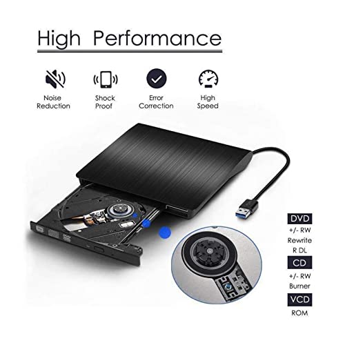 DVD Player Portable USB 3.0 DVD-ROM Optical Drive External Slim miniatura 5