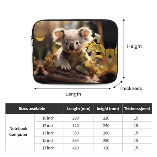 Cute Koala Plant Laptop Sleeve Case 15 Inch Suitable For Notebook Computer Tablet Traveling Carrying Simple Case4