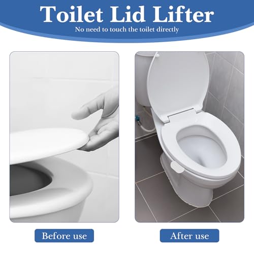 Elevador de asiento de inodoro Linkidea con adhesivo reutilizable pack de 3 piezas 6