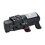 COVVY DC 12V 60W Water Pump 100PSI High Pressure Diaphragm Pump 1.2GPM Self Priming Water Pump for RV Caravan Boat Marine