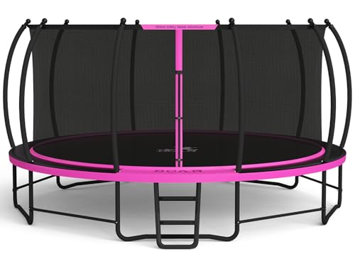 BCAN Trampoline 16FT Recreational Trampoline with Enclosure for Kids Adults ASTM Approved Outdoor Trampoline with Ladder for Kids GY