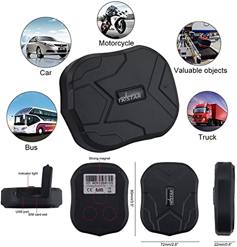 Tkstar Gps Tracker, Strong Magnet Car Gps Tracker Remote Monitor 90 Days Long Standby Vehicle Tracker Online Realtime Tracking & Monitoring System From Usa #TOP2