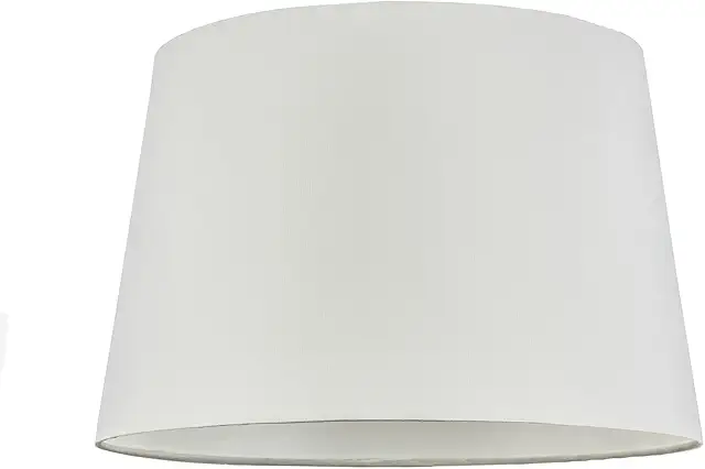 White Cotton Drum Lamp Shade - 30cm x 20cm x 25cm for Table or Pendant