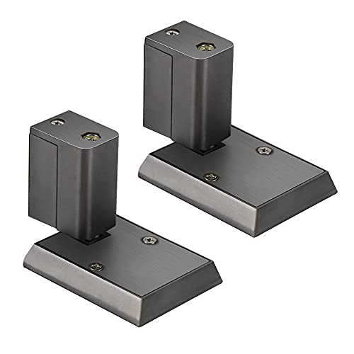 Tope de puerta de metal ajustable para piso con kit de tornillos y pegamento protector 2