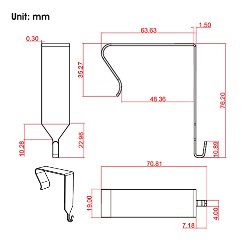 Over The Door Hook Panel Wall Metal Over Door Hook Cubicle Picture Door Hanger For Clothing Over The Door Mirror Hooks Office Cubicle Whiteboard Hanger (Black, 4 Pieces) #TOP7