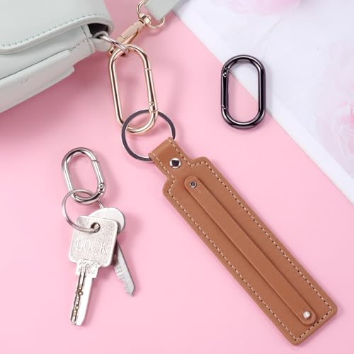 Image of Oval Spring Ring Clips, Metal Keyring Purse Clip