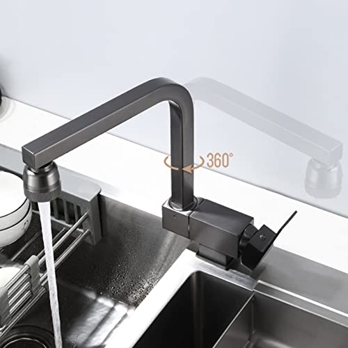 Robinet mitigeur d'évier de cuisine pliant gris eau chaude froide