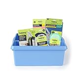 Beldray 6-Piece Cleaning Bundle – Includes Storage Caddy with 8 Microfibre Cloths, 3 Cleaning Pads, Dusting Gloves, Grout Brush and Scrubbing Brush, Kitchen/Bathroom Cleaning